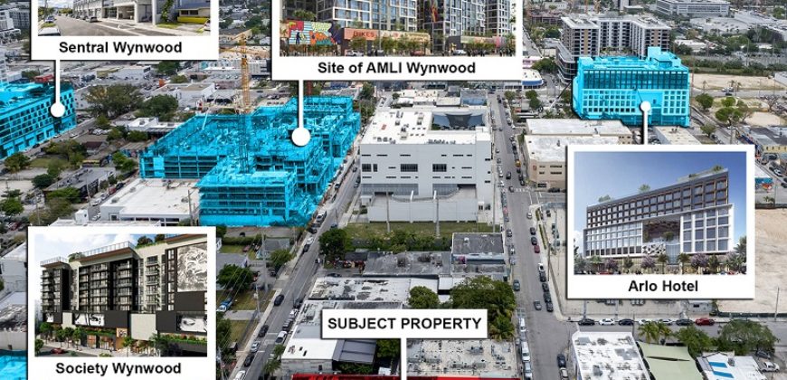 A property with dual frontage on two of Wynwood highly activated streets